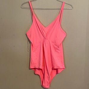 Neon pink bodysuit
